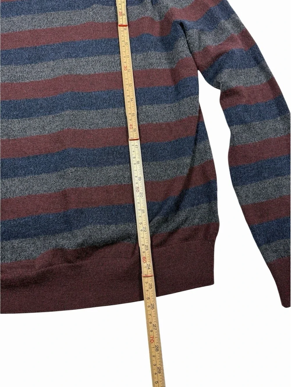 Banana Republic Men’s 100% Merino Wool Striped Crew Neck Sweater Size Large